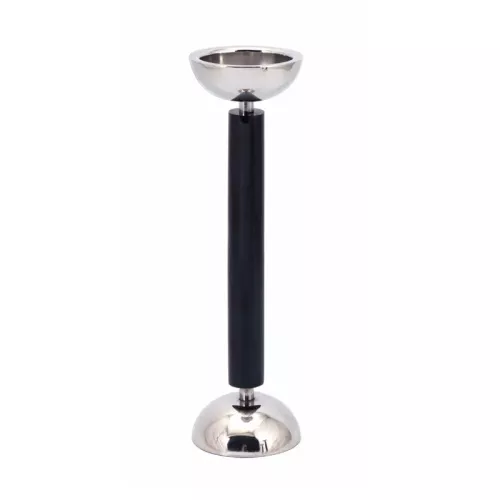 Kandelaar 10x10x33cm Groot zilver zwart