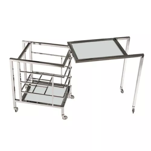 Payaa Bar Trolley Ernesto 72x42x77cm met helder glas (109564)