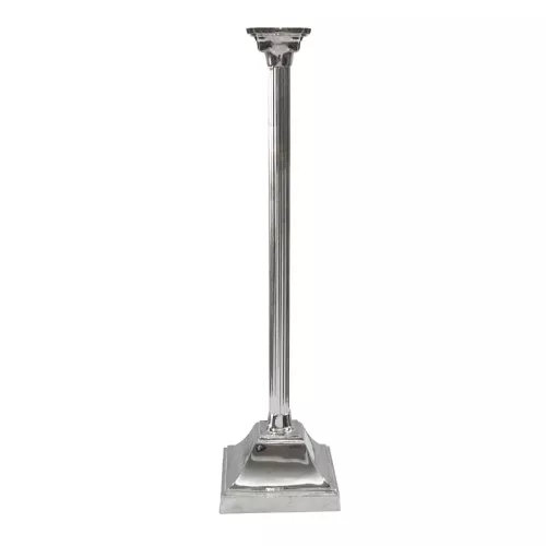 Kandelaar 21x21x81cm zilver