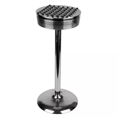 Asbak op voet Kelsey 27x27x62cm zilver