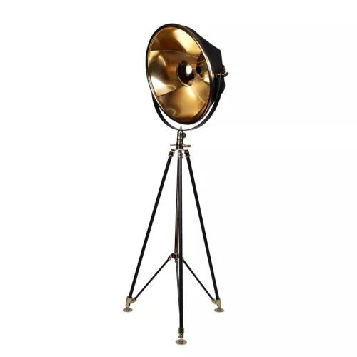 Vloerlamp Montezuma goud en zwart studio