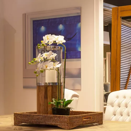 Payaa Orkaan Licht Dante 24x24x68cm Houten Voet Klein (104928)