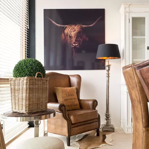 Payaa Vloerlamp 4 voets ruw zilver (111530)