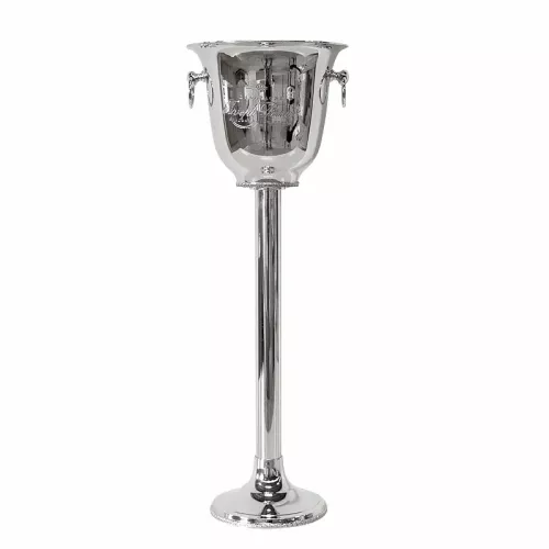 Wijnkoeler Op Stand 24x24x68cm zilver met handvat