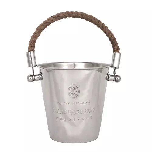 Wijnkoeler 18x18x19cm met touw handvat